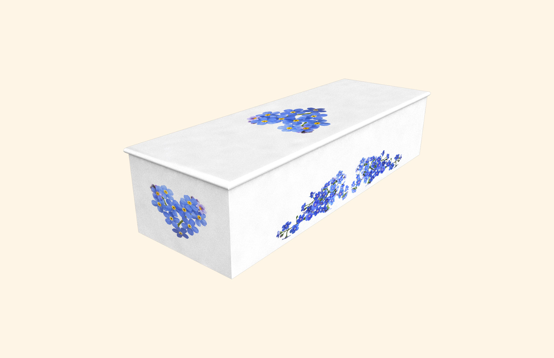 Heart of Forget Me Not child casket